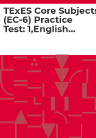 TExES Core Subjects (EC-6) practice test